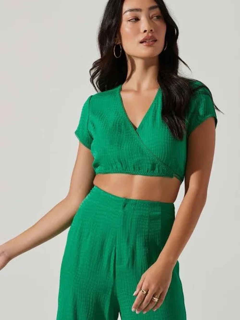 Astr Sayla V-Neck Crop Top